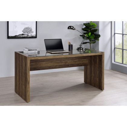 Coaster Luetta 59-Inch Rectangular Writing Desk - Aged Walnut
