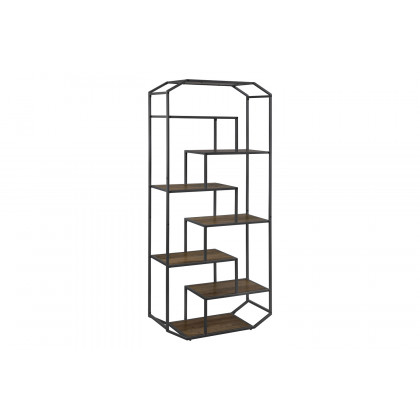 Coaster - 6-Shelf Bookcase in Rustic Brown/Dark Gray