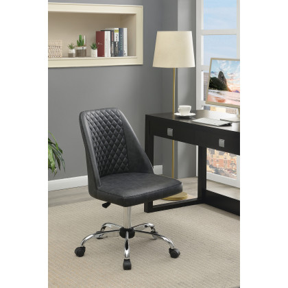 Coaster Upholstered Tufted Back Office Chair - Gray/Chrome