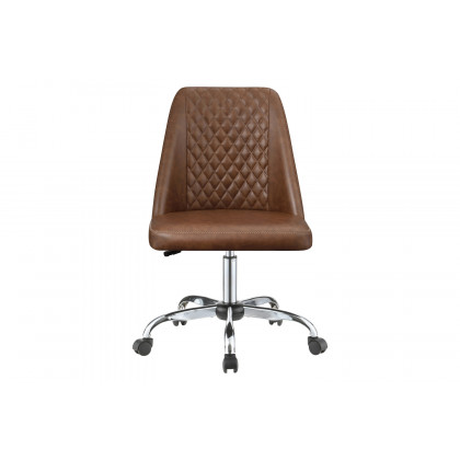 Coaster Upholstered Tufted Back Office Chair - Brown/Chrome