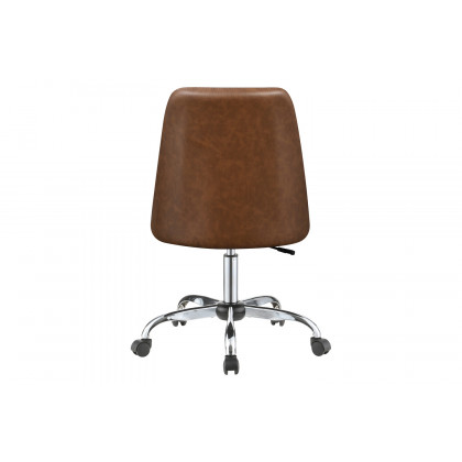 Coaster Upholstered Tufted Back Office Chair - Brown/Chrome