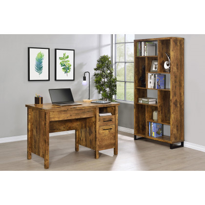 Coaster - Delwin Lift Top Office Desk With File Cabinet in Antique Nutmeg