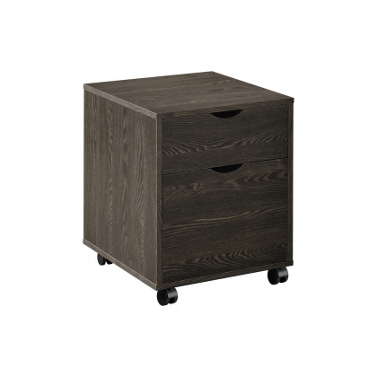 Coaster - Noorvik 3-Drawer Writing Desk in Dark Oak/Chrome