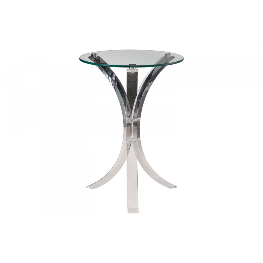 Coaster - Round Accent Table in Clear