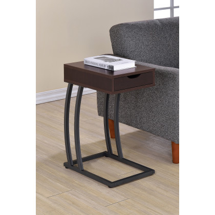Coaster Accent Table with Power Outlet - Cappuccino