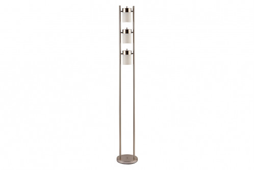 Coaster™ Floor Lamp With 3 Swivel Lights - Brushed Silver
