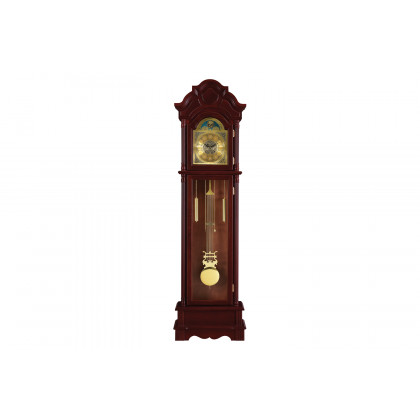 Coaster - Grandfather Clock in Brown Red/Clear