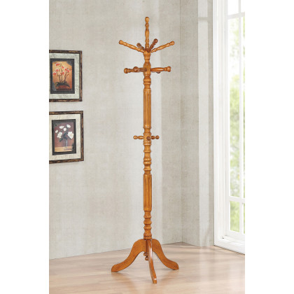 Coaster Coat Rack with 11 Hooks - Golden Brown