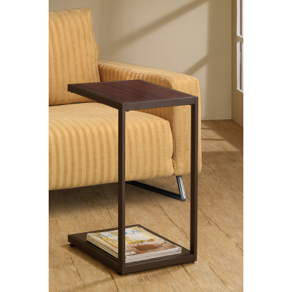 Coaster - Rectangular Accent Table With Bottom Shelf in Brown