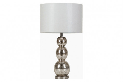 Coaster™ Drum Shade Table Lamp - White/Antique Silver