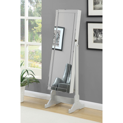 Coaster Storage Jewelry Cheval Mirror - Dove Gray