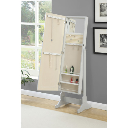 Coaster Storage Jewelry Cheval Mirror - Dove Gray