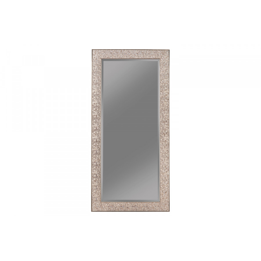 Coaster Rectangular Floor Mirror - Silver Sparkle