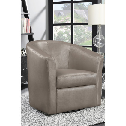 Coaster - Upholstery Sloped Arm Accent Swivel Chair