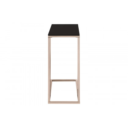 Coaster - Rectangular Accent Table in Black/Chocolate Chrome