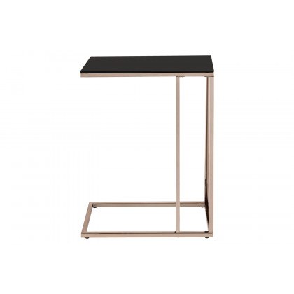 Coaster - Rectangular Accent Table in Black/Chocolate Chrome