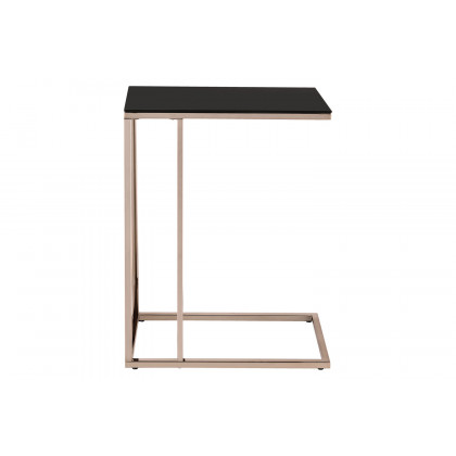 Coaster - Rectangular Accent Table in Black/Chocolate Chrome
