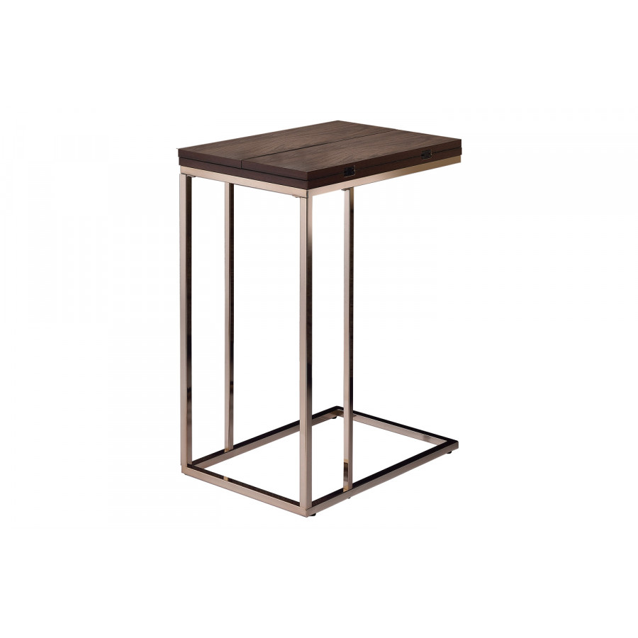 Coaster Expandable Top Accent Table - Chestnut/Chrome
