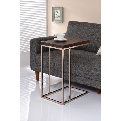 Coaster Expandable Top Accent Table - Chestnut/Chrome