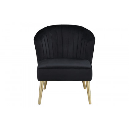 Coaster - Upholstered Accent Chair With Tapered Legs in Black