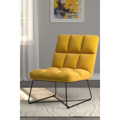 Coaster Armless Upholstered Accent Chair - Yellow