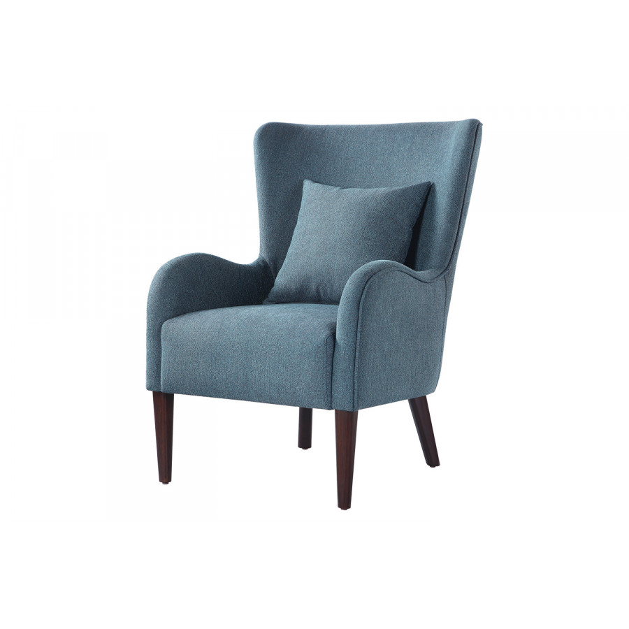 Coaster - Curved Arm Upholstered Accent Chair in Blue