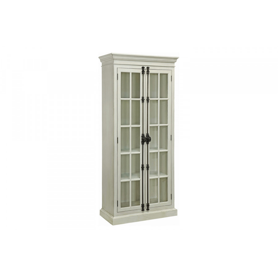 Coaster - 2-Door Tall Cabinet 910187 in Antique White