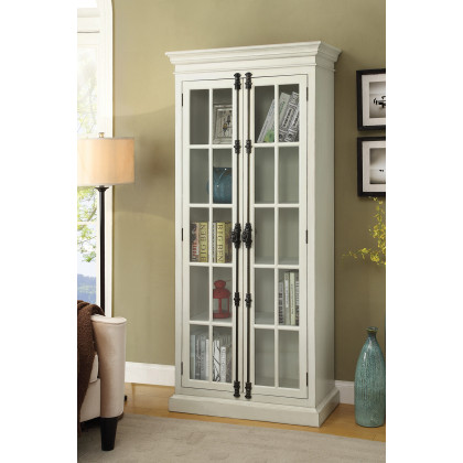 Coaster - 2-Door Tall Cabinet 910187 in Antique White