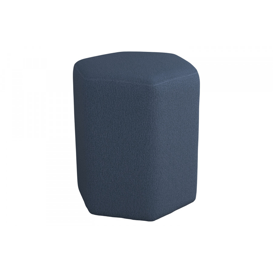 Coaster Hexagonal Upholstered Stool - Blue