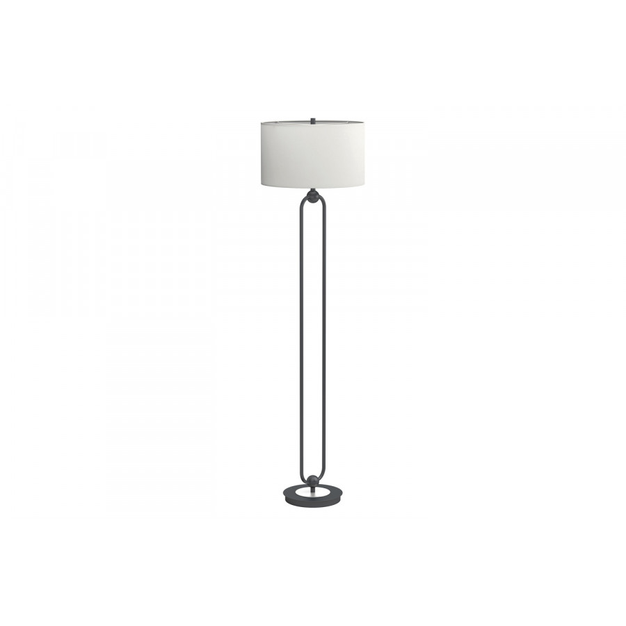 Coaster - Drum Shade Floor Lamp in White/Orb