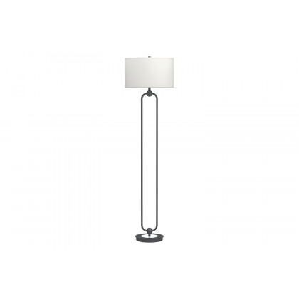 Coaster - Drum Shade Floor Lamp in White/Orb