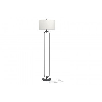 Coaster - Drum Shade Floor Lamp in White/Orb