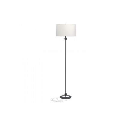Coaster - Drum Shade Floor Lamp in White/Orb