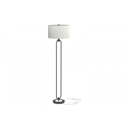 Coaster - Drum Shade Floor Lamp in White/Orb