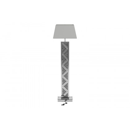 Coaster - Geometric Base Floor Lamp in Silver
