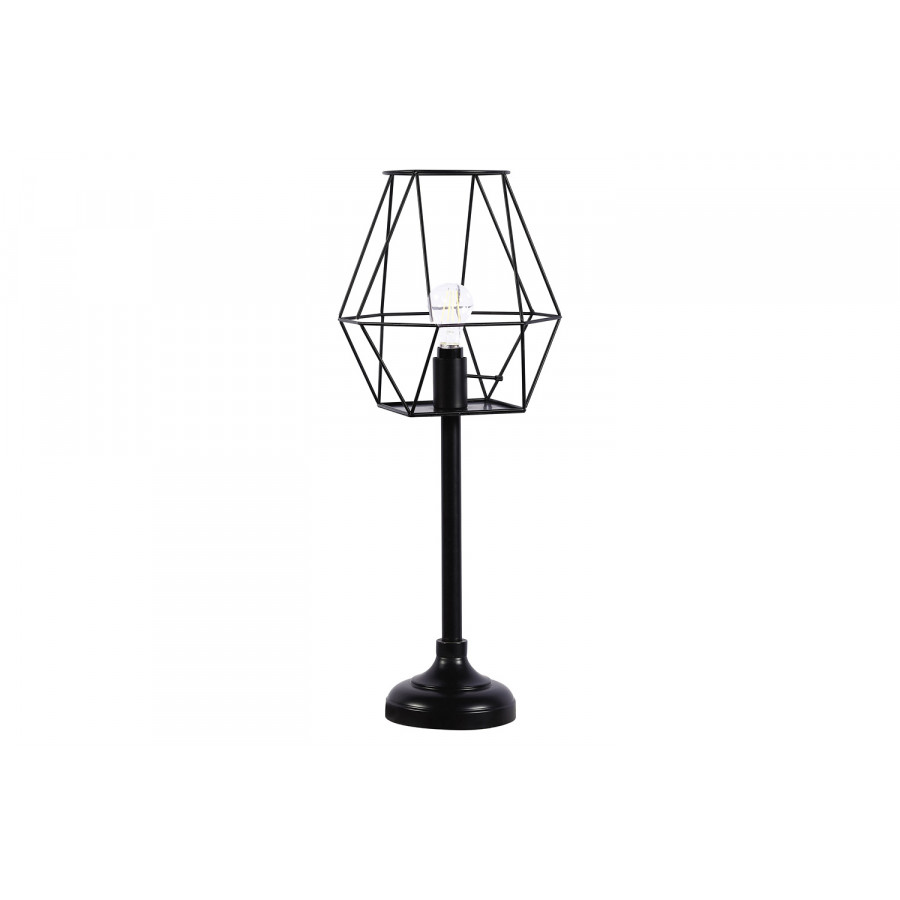 Coaster - Metal Open Shade Table Lamp in Black