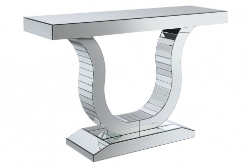 Coaster™ Console Table With U-Shaped Base - Clear Mirror