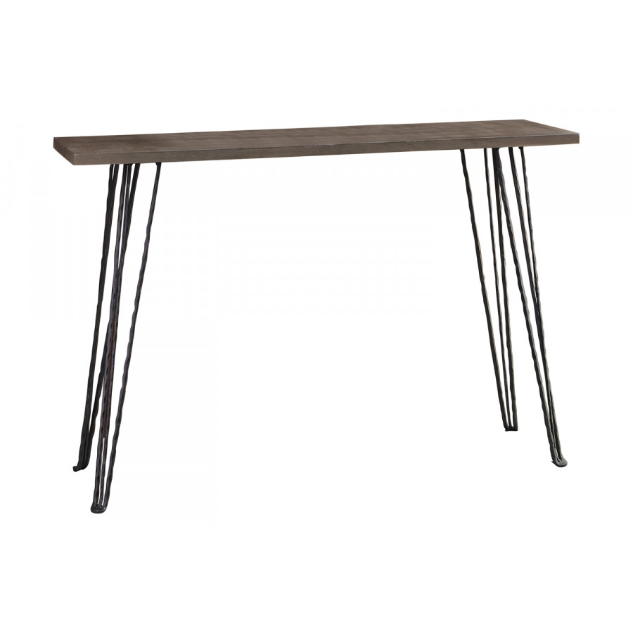 Coaster - Rectangular Console Table in Concrete/Black