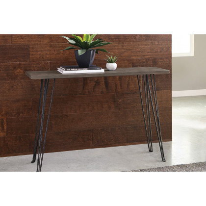 Coaster - Rectangular Console Table in Concrete/Black