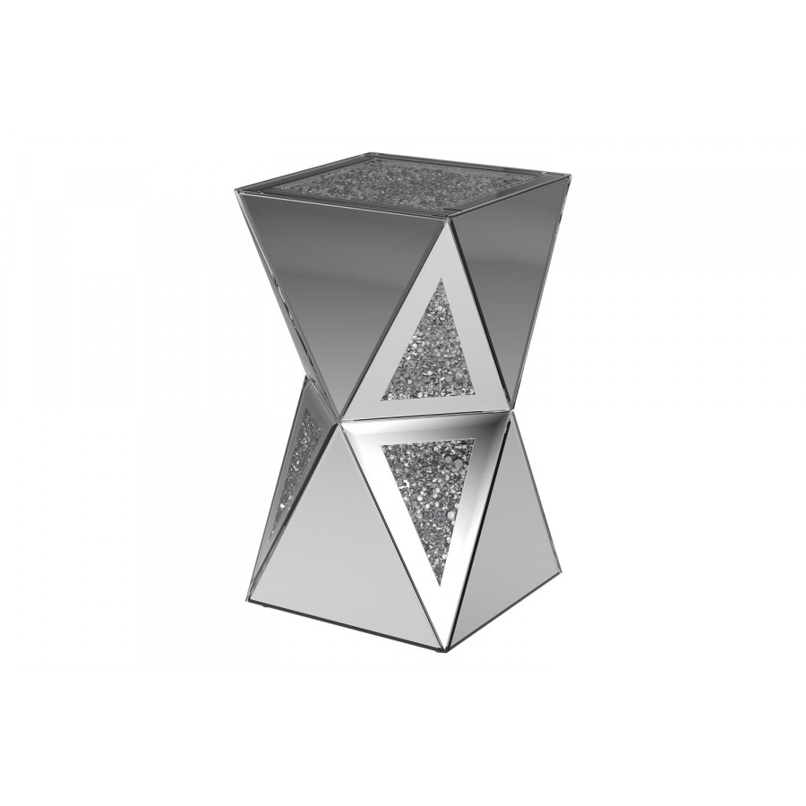 Coaster - Geometric Side Table in Silver
