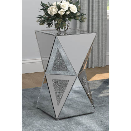 Coaster - Geometric Side Table in Silver