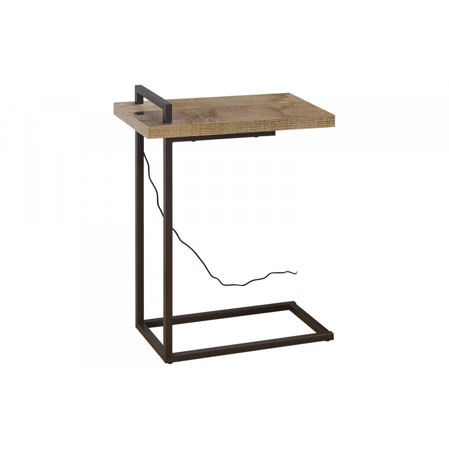 Coaster - Rectangular Top Accent Table With Usb Port in Weathered Pine