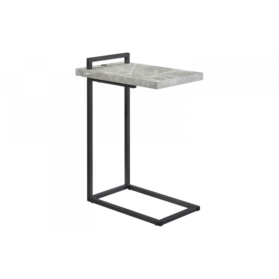 Coaster C-Shaped Accent Table - Cement/Gunmetal