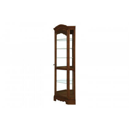 Coaster - 6-Shelf Corner Curio Cabinet in Burnished Brown