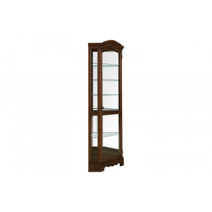 Coaster - 6-Shelf Corner Curio Cabinet in Burnished Brown