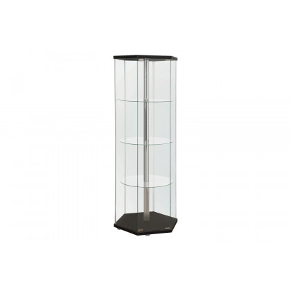 Coaster - 4-Shelf Hexagon Shaped Curio Cabinet