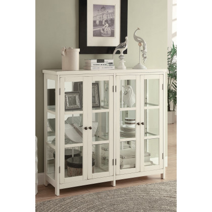 Coaster - 4-Door Display Accent Cabinet in White