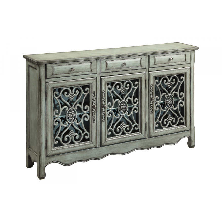 Coaster - 3-Door Accent Cabinet in Antique Green