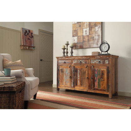 Coaster - 3-Door Accent Cabinet in Reclaimed Wood