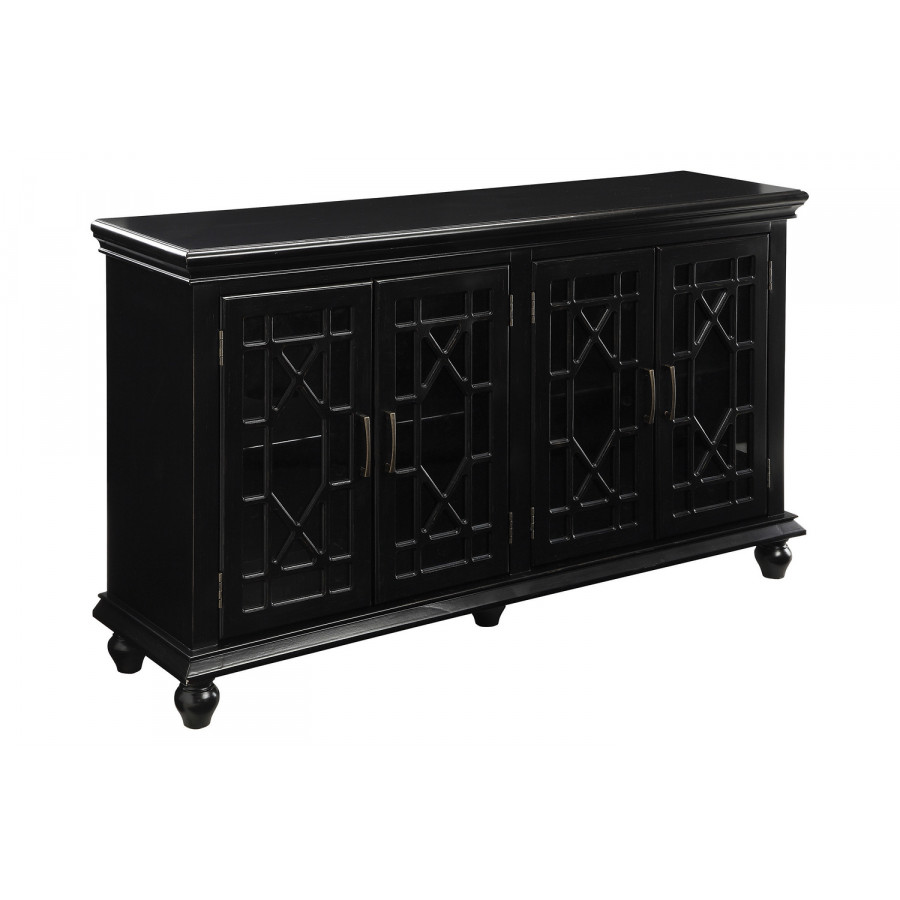 Coaster - 4-Door Accent Cabinet in Black